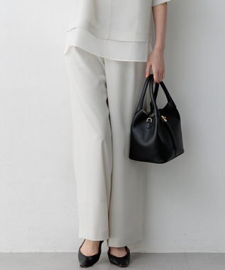 23区 【WEB&一部店舗限定】ストレッチジョーゼット ワイドパンツ