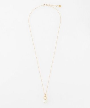 J.PRESS LADIES リングデザインパール ネックレス ゴールド系