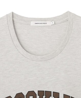 AMERICAN HOLIC BROOKLYN ロゴTシャツ Light Gray Mixture