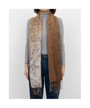 UNBILLION カシュネ cache nez / グラデーションジャカードストール ブラウン
