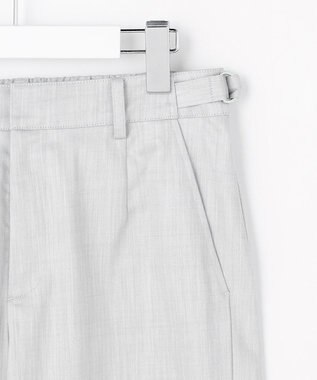 J.PRESS LADIES ソフトシャンブレー ストレートパンツ ライトグレー系