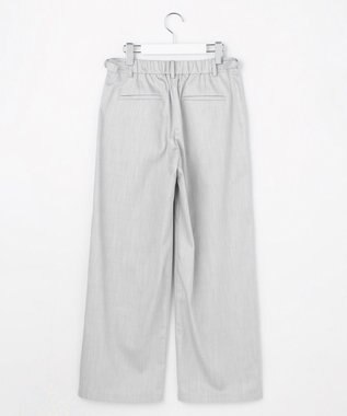 J.PRESS LADIES ソフトシャンブレー ストレートパンツ ライトグレー系