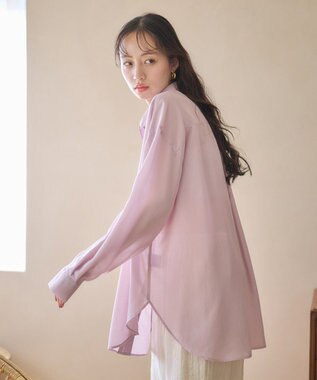 earth music&ecology シアーシャツ Pink