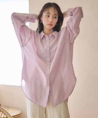 earth music&ecology シアーシャツ Pink