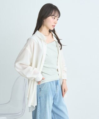 earth music&ecology シアーシャツ Off White