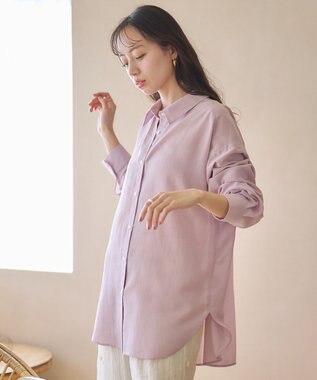 earth music&ecology シアーシャツ Pink