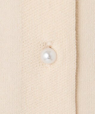 組曲 KIDS 【150-160cm】リボンインターシャニット カーディガン ベージュ系