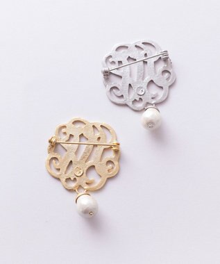 Pisceans ビンテージエンブレムブローチ マットシルバー