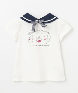 ANY KIDS セーラーカラー Tシャツ オフホワイト