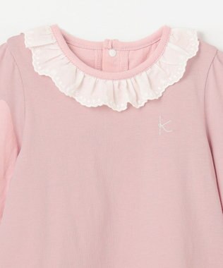 組曲 KIDS 【80~100㎝】エンブロイダリー Tシャツ ピンク系