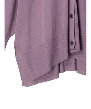 Green Parks 接触冷感シアーニットカーディガン Purple