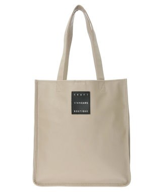 CRAFT STANDARD BOUTIQUE フェイクレザースクエアトート Gray Beige