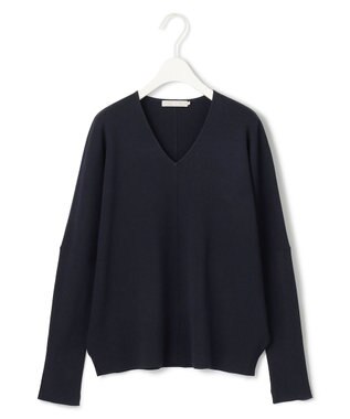 ICB 【洗える】 クロスコンビ Vネックプルオーバー ネイビー系