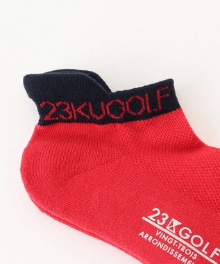 23区GOLF 【WOMEN】【日本製】ベーシック アンクルソックス レッド系