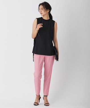 ICB 【人気のため新色追加・洗える】Naiaバックサテン テーパードパンツ アッシュピンク系