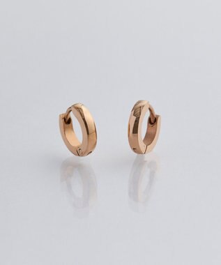 Phoebe 【金属アレルギー対応】ワンタッチメタルフープミニペアピアス  ローズゴールド/BOX付き ローズゴールド