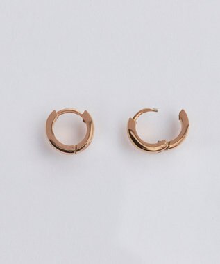 Phoebe 【金属アレルギー対応】ワンタッチメタルフープミニペアピアス  ローズゴールド/BOX付き ローズゴールド