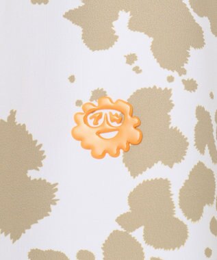 PW CIRCULUS 【WOMEN】【ストレッチ/UVケア】アニマルプリント モックネック シャツ ベージュ系5