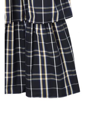 Green Parks ・ＳＵＧＡＲ　ＳＰＯＯＮ　チェックラッフルキャミワンピース Navy