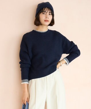 【野呂佳代さん着用】ふわふわニット メッシュプルオーバー