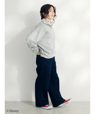 CRAFT STANDARD BOUTIQUE 【Ｄｉｓｎｅｙ】Ｈａｌｆ　Ｚｉｐ　Ｓｗｅａｔ Gray Mixture