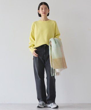 AMERICAN HOLIC 袖ボリュームサイドスリットニットプルオーバー Light Yellow