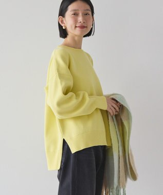 AMERICAN HOLIC 袖ボリュームサイドスリットニットプルオーバー Light Yellow