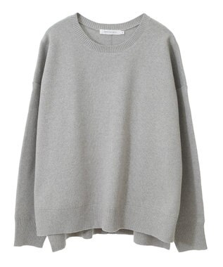 AMERICAN HOLIC 袖ボリュームサイドスリットニットプルオーバー Light Gray Mixture