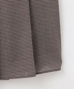 自由区 S 【セットアップ対応・洗える】ハイツイストビエラプリーツ スカート ブラウン系チェック