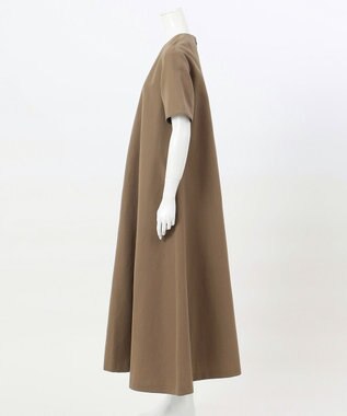 23区 【エステータ】ウールリネン 半袖フレアワンピース カーキ系