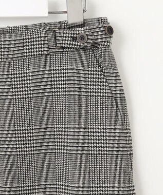 J.PRESS LADIES クラシカル グレンチェック セミワイド パンツ ブラック系3