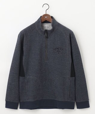 JOSEPH ABBOUD MOUNTAIN 【UNISEX】オーガニックコットン ビンテージインレーハーフZIP ネイビー系