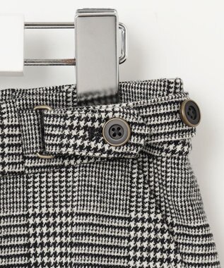 J.PRESS LADIES クラシカル グレンチェック セミワイド パンツ ブラック系3