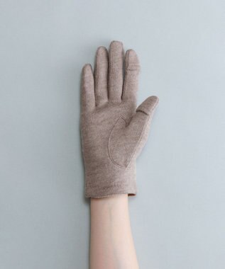 ORuKuBET タータンチェックジャージグローブ (WOMEN)【タッチパネル対応】 ベージュ