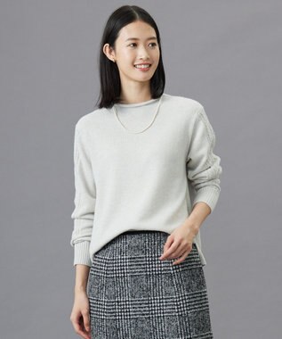 J.PRESS LADIES L 【洗える】CAT プルオーバー ニット ライトグレー系