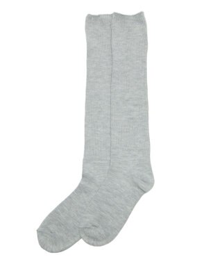 WEGO ローゲージゆるリブハイソックス ライトグレー