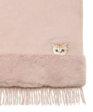 MOONBAT PAUL & JOE ACCESSOIRES ヌネットワッペン×ファームースタッチマフラー（パッケージ入り） ペールピンク