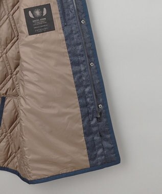 GOTAIRIKU 【仕事で着用可】ブライトシャンブレー キルティング ドレスダウン ネイビー系8