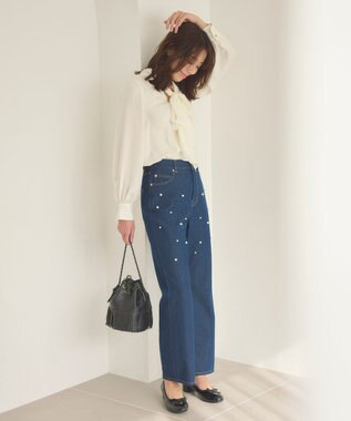 Feroux 【洗える】リボンタイ ブラウス ホワイト系