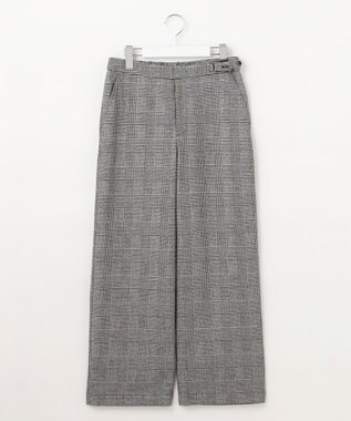 J.PRESS LADIES クラシカル グレンチェック セミワイド パンツ ブラック系3