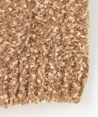 自由区 S 【カタログ掲載】ラメファンシーツイード カーディガン キャメル系