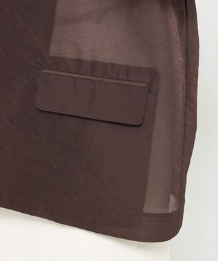 uncrave 【久慈暁子さん着用】シアー オーガンジー シャツ ジャケット ブラウン（佐藤晴美さん着用）