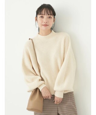 earth music&ecology ＦＬＵＦＦＹハイネックプルオーバー Ivory