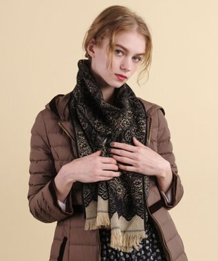 TOCCA JAQUARD LACE STOLE ストール ブラック系
