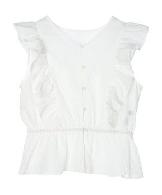 Green Parks ・ＳＵＧＡＲ　ＳＰＯＯＮ　２ｗａｙペプラムブラウス Off White