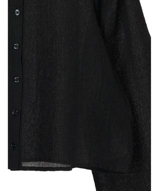 earth music&ecology シアーパイピングシャツ Black