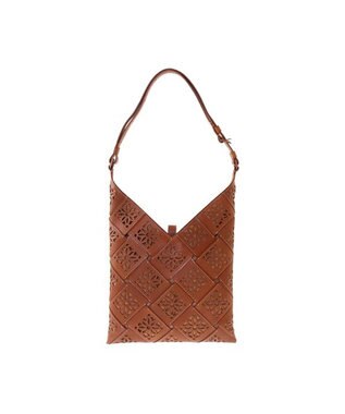 genten サステナブルカットワーク ショルダーバッグ チャ