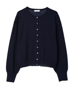 earth music&ecology ＵＶカット加工　ベーシックカーディガン Navy
