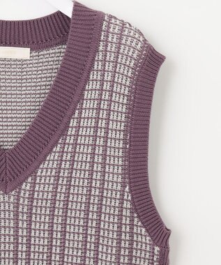 ANY SIS 【2SET】ニットベスト×チュニック ブラウス モーブ系