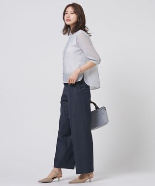 J.PRESS LADIES シアーピンストライプ カットソー オフベース系